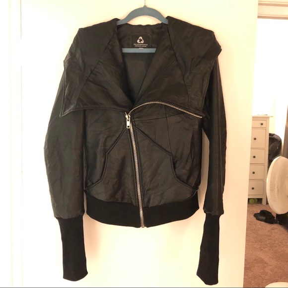 Pelechecoco Black Reworked Leather Jacket - Picture 2 of 6